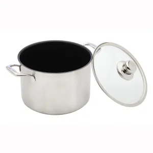 Swiss Diamond - 9.5" Nonstick Clad Stock Pot w/Glass Lid