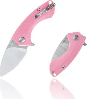 TACRAY Liner Locking Knife, Compact Utility Folding Pocket Knife with Clip, Easy to Carry Daily, Three Colors Available(pink)