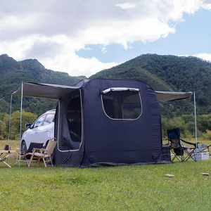 Tailgate Awning Car Tent - Automatic Big Space Rear Extension SUV Tent for Camping,Portable Van Trunk Cover,Water Proof,Sedan