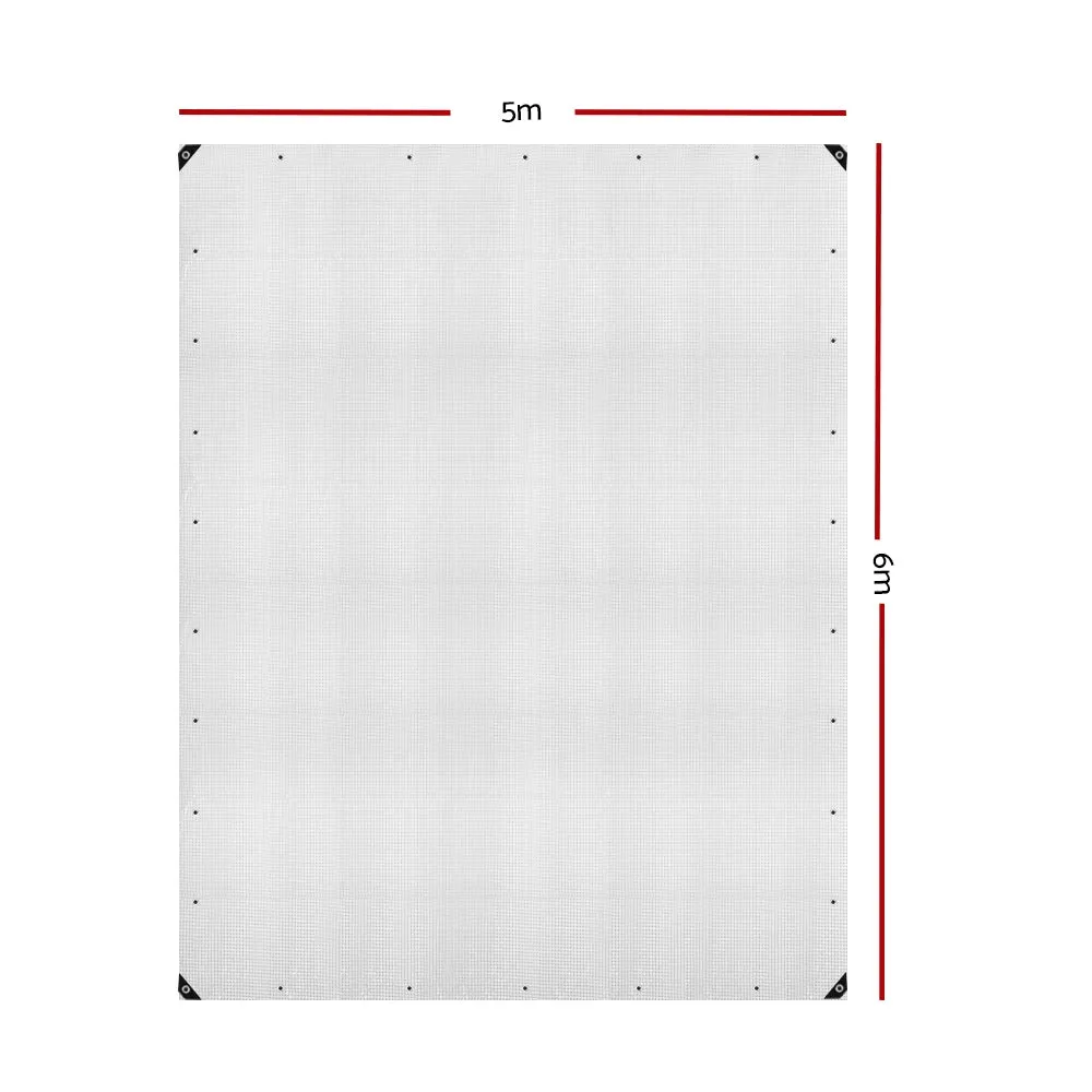 Tarp Tarpaulin 5X6M Canvas Heavy Duty Camping Cover Clear