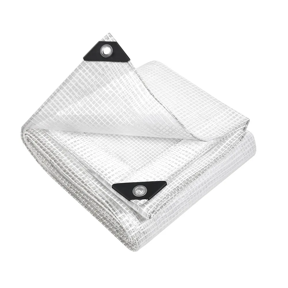 Tarp Tarpaulin 5X6M Canvas Heavy Duty Camping Cover Clear