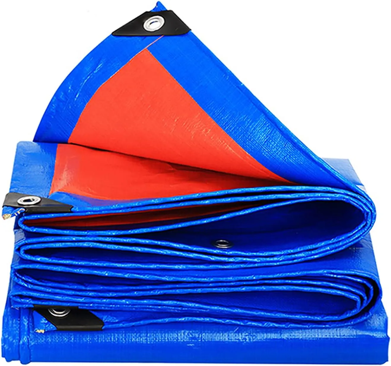 Tarpaulin Waterproof Heavy Duty, 180G/M² Premium Blue Large Tarp Sheet, UV&Tear Resistant Ground Camping Cover for Garden Furniture Truck,3x4m