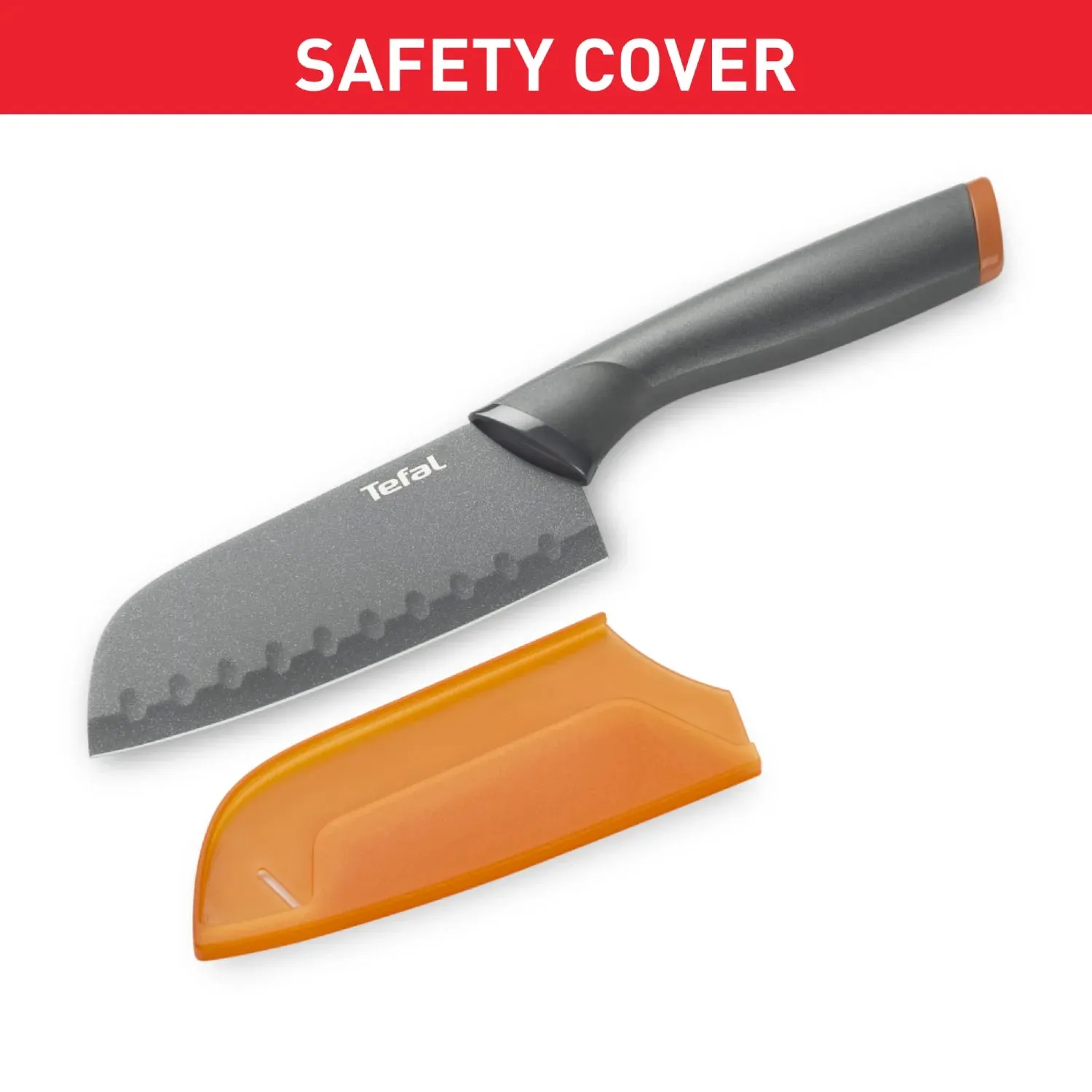 Tefal Fresh Kitchen Non-Stick Stainless Steel Set of 3 Kitchen Knives K122S324