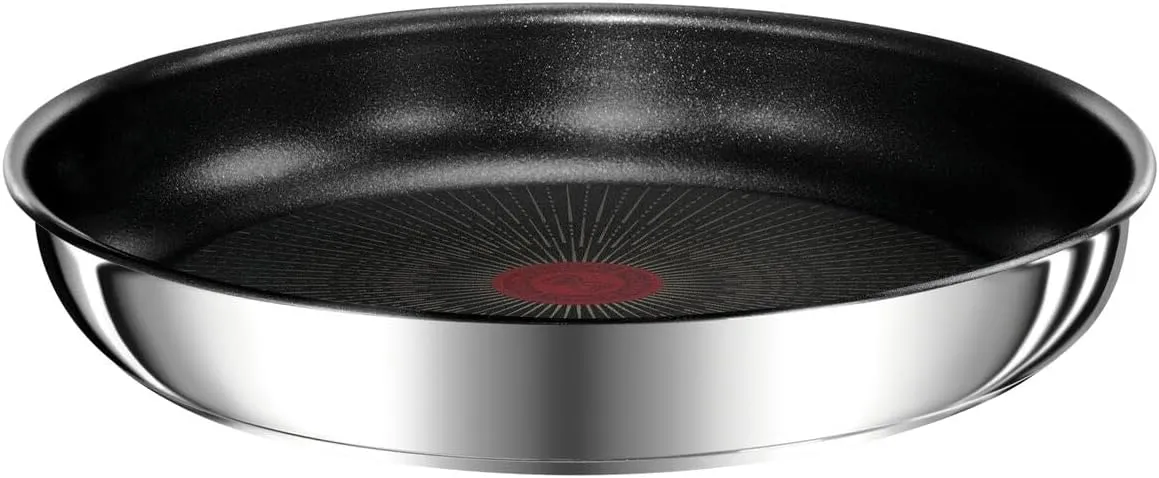 TEFAL Ingenio Frying Pan 24 cm, Induction, Non-Stick Coating, Stainless Steel, Space Saving, Made in France, Preference L9730402