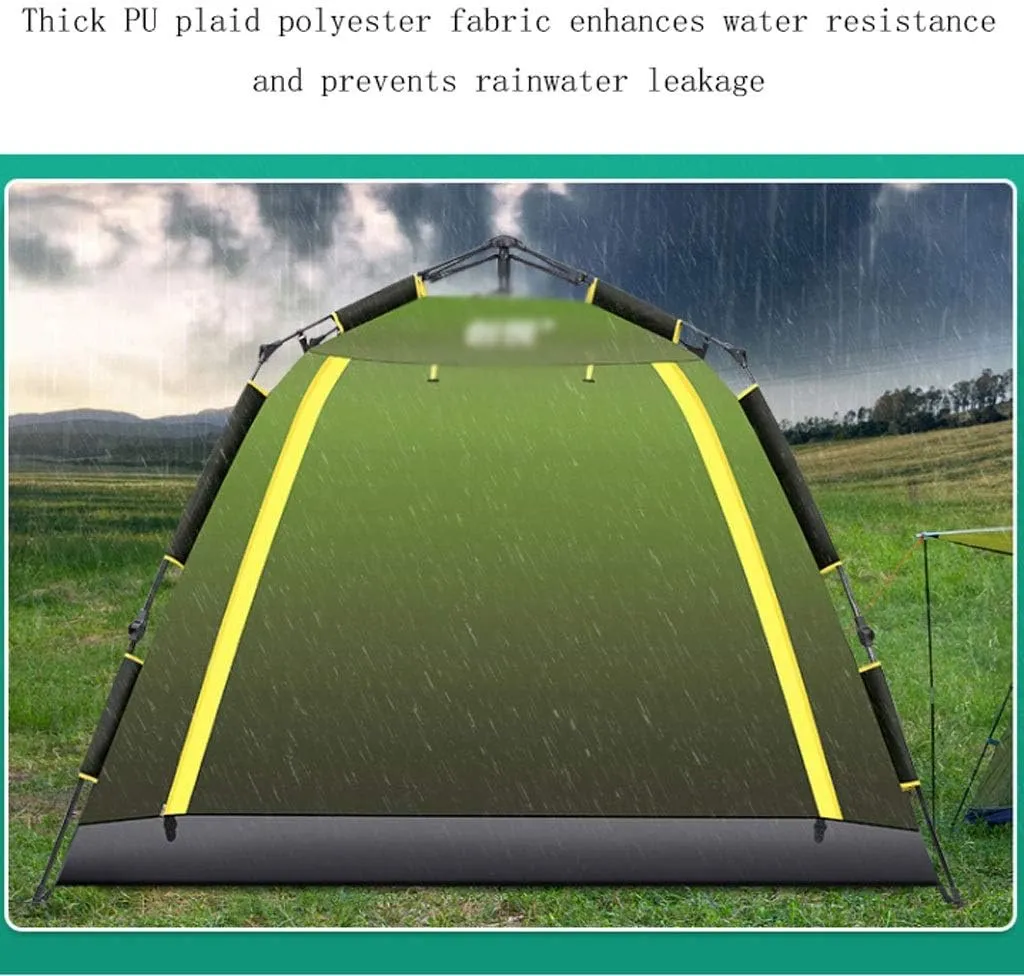 Tent for Camping Waterproof Sunscreen Camping Tent Automatic Pop Up Family Tents 3-4 Person Mesh Windows Large Space for Picnic Outdoors