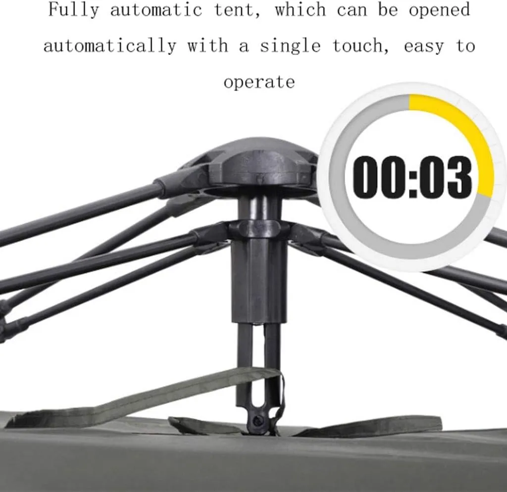 Tent for Camping Waterproof Sunscreen Camping Tent Automatic Pop Up Family Tents 3-4 Person Mesh Windows Large Space for Picnic Outdoors