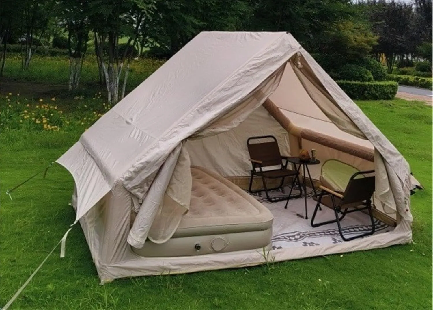Tent Overnight Camping Inflatable Tent Outdoor Camping Tent Camp Rainproof