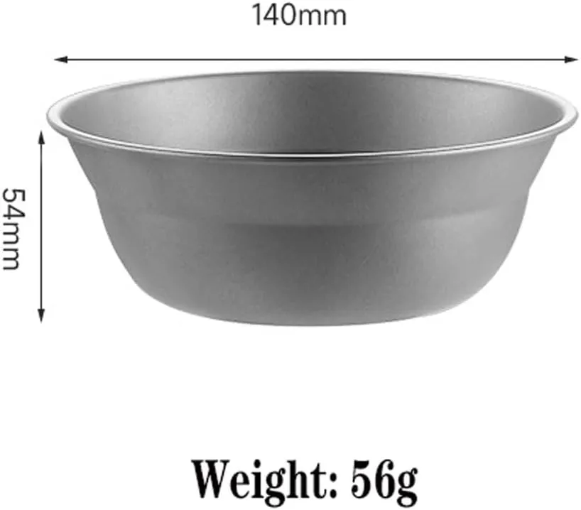 Titanium Camping Bowls & Plates Ultralight Stackable Dishes for Outdoor Dining Durable Backpacking Hiking Tableware, Dishwasher Safe