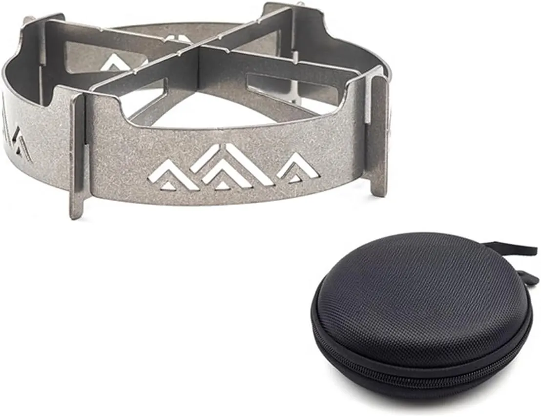 Titanium Camping Gas Stove windshield Outdoor Single camping with storage box