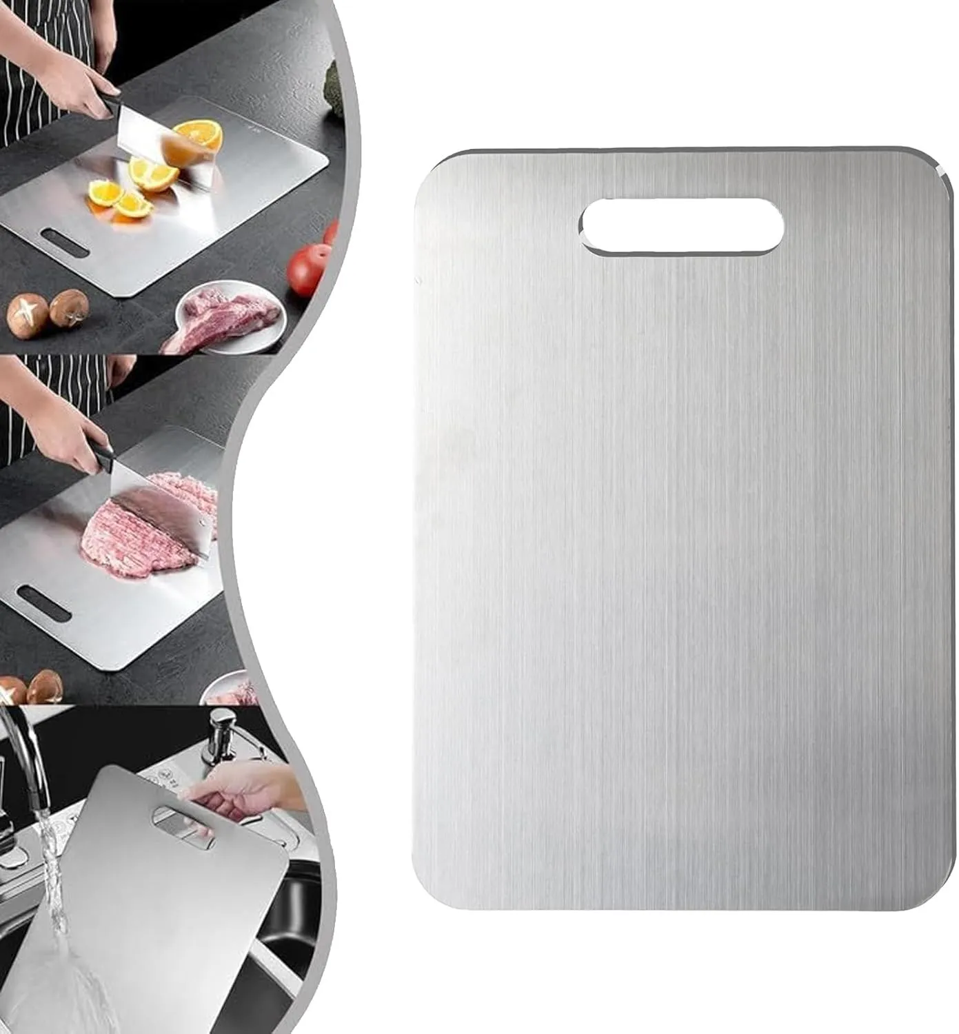 Titanium Cutting Board - 100% Pure for Kitchen - Cutting Edge Hygiene & Durability, Home Cooking