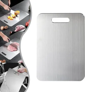 Titanium Cutting Board - 100% Pure for Kitchen - Cutting Edge Hygiene & Durability, Home Cooking