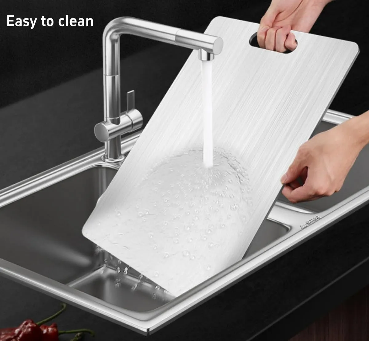 Titanium Cutting Board - 100% Pure for Kitchen - Cutting Edge Hygiene & Durability, Home Cooking
