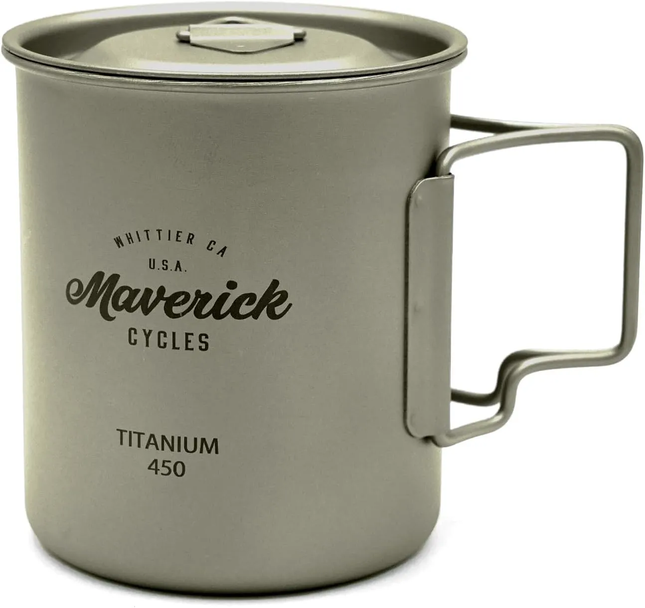 Titanium Mug Backpacking Cup Coffee Mug for Outdoor Camping Hiking, Regular, Matte Silver