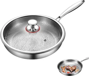 Titanium Pan Pro, Taima Titanium Nutri Pan with Lid, Multifunctional Pots and Pans Set, Scratch-Resistant Non Stick TitaniumFrying Pans for Cooking (10.24in/26cm)