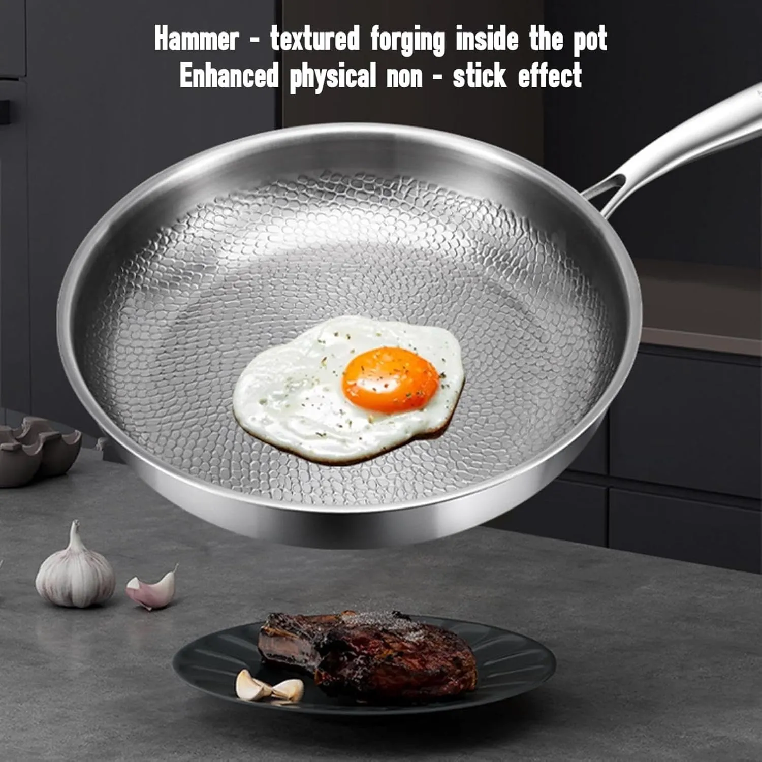 Titanium Pan Pro, Taima Titanium Nutri Pan with Lid, Multifunctional Pots and Pans Set, Scratch-Resistant Non Stick TitaniumFrying Pans for Cooking (10.24in/26cm)