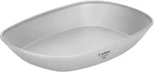 Titanium Plate Camping Picnic Tableware 32.1fl oz Cooking Utensils Extremely Light Dishes Bowl 106g (Sanding)