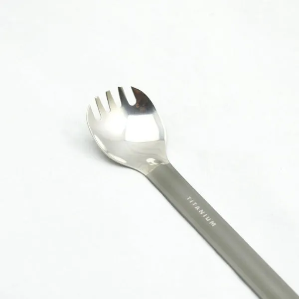 Toaks Titanium Long Handle Spork with Polished Bowl