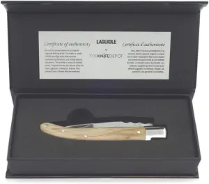 TopKnife Laguiole 7-5/8" Multipurpose Folding Knife - Maple Wood Handle – Good Option as Personal Steak Knife – Magnetic Gift Box