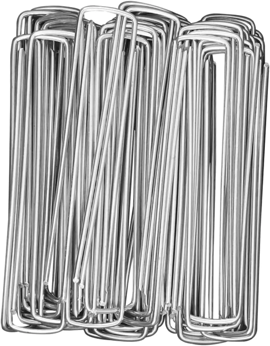 TOYANDONA 30Pcs Heavy Duty Galvanized Ground Stakes for Securing Sod Landscaping Fabric Tarp and Tent Garden and Outdoor Settings
