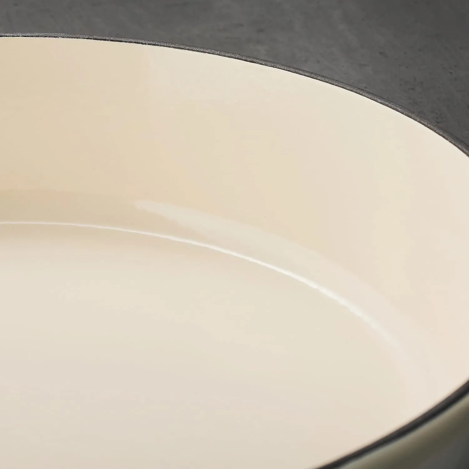 Tramontina Enameled Cast Iron Braiser Pan with Lid, 4-quart, Latte with Gold Knob