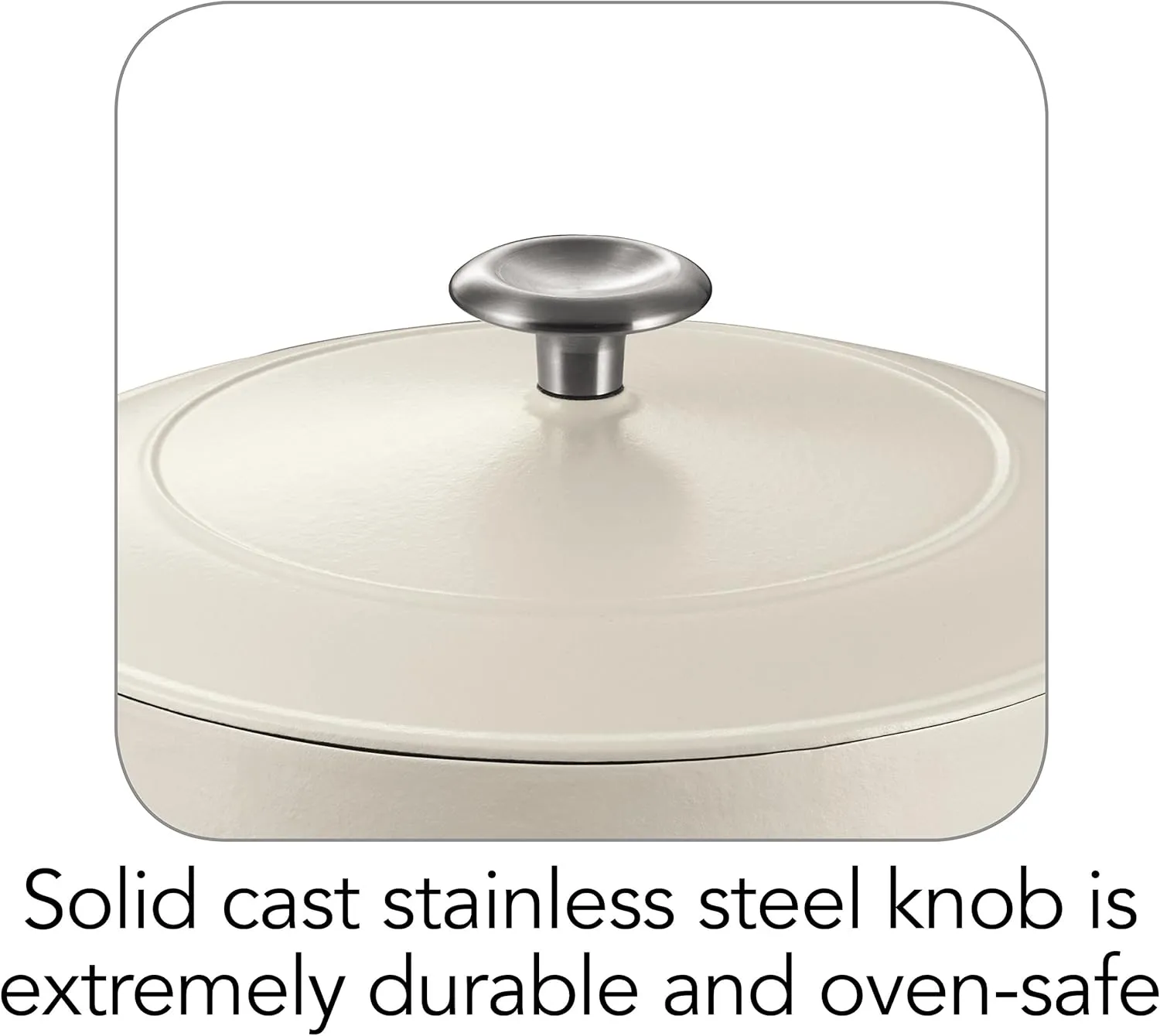 Tramontina Enameled Cast Iron Dutch Oven Pot with Lid, Round 5.5-quart, Matte White