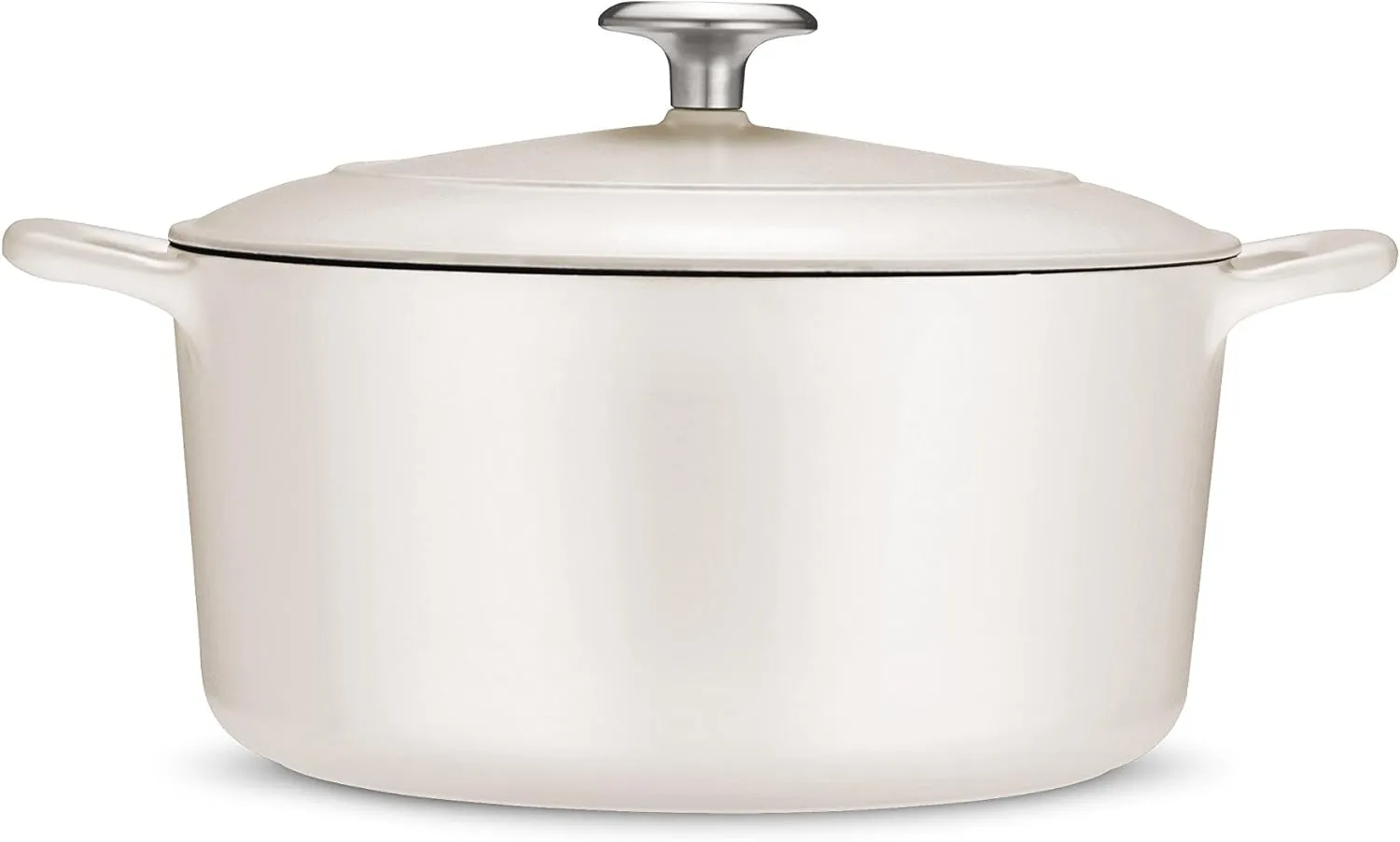 Tramontina Enameled Cast Iron Dutch Oven Pot with Lid, Round 5.5-quart, Matte White