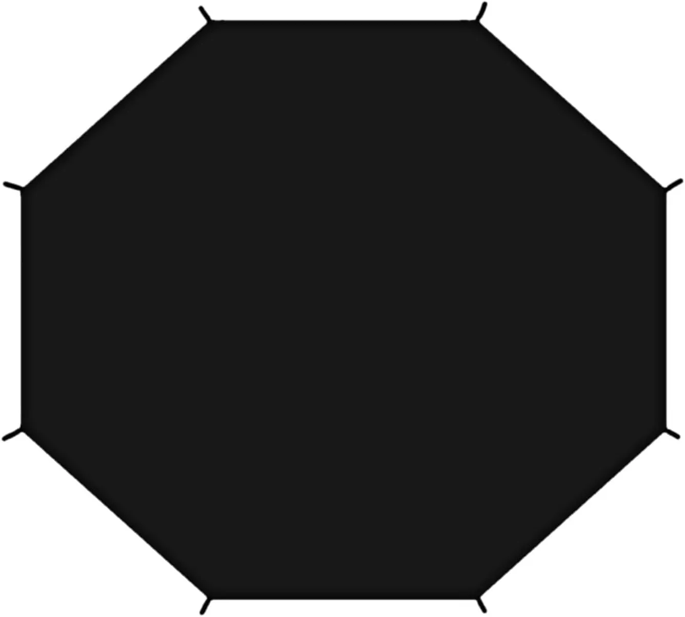 Trampoline Shade Cover, 6/8/10/12/14/16FT Trampoline Tent, Sun-Protection Trampolines Canopy, Easy to Install, Anti-UV Trampolines Sunshade Accessories(14FT-8), Black