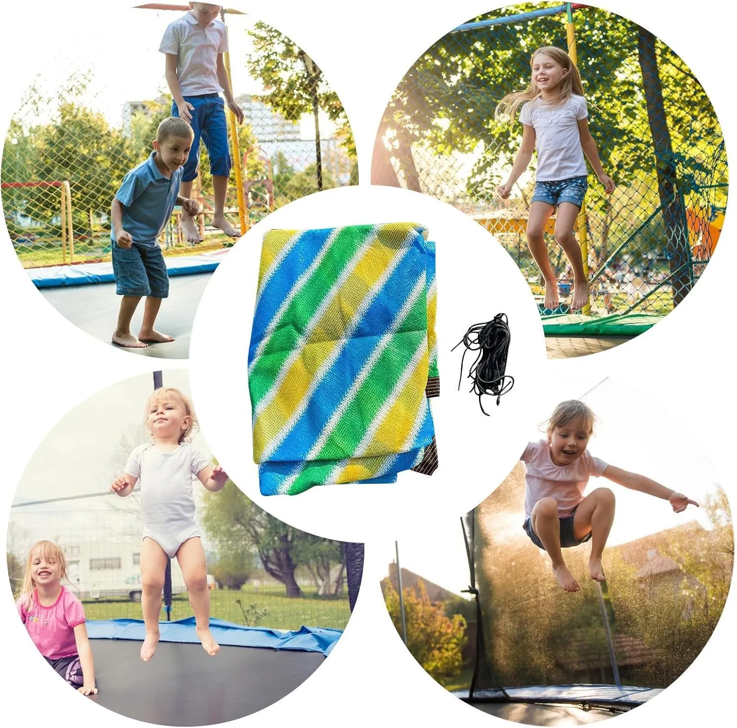 Trampoline Shade Cover – Backyard Trampoline Shelter | UV Protection Canopy for 12ft-15ft Round Trampolines | Weather-Resistant Sunshade with Ventilation | Durable, Outdoor Play Accessory for Kids