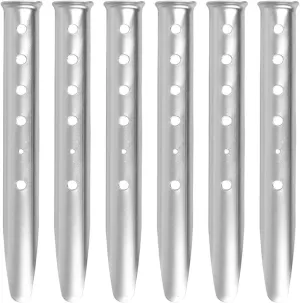 TRIWONDER 6X Snow and Sand Tent Stakes Pegs - Aluminum U-Shaped Tent Pegs Tent Nails Lightweight for Camping Hiking Backpacking
