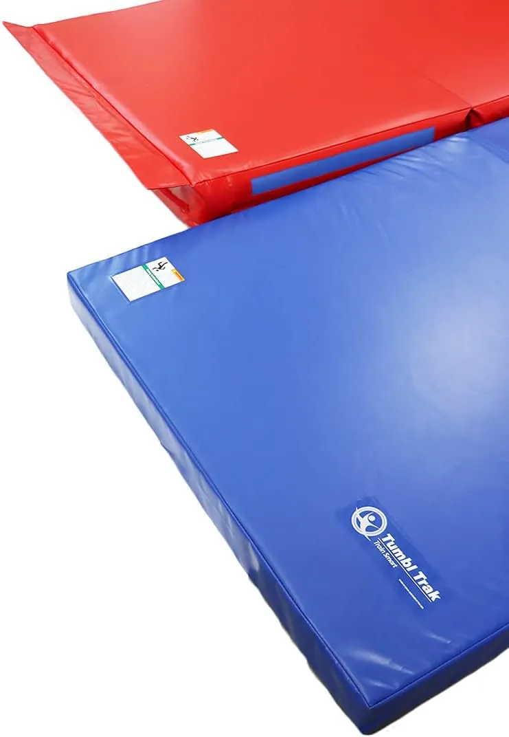 Tumbl Trak Folding Practice Mat, 5ft x 10ft x 8in, Crash Pad for Gymnastics, Cheerleading, Dance and Martial Arts