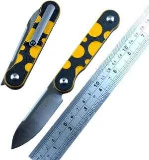TWO SUN EDC Outdoor Pocket Knife D2 Blade TC4 Titanium G10 Handle TS414