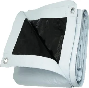 UCINNOVATE 12x13 Ft White/Black Tarp Heavy Duty Waterproof, 10 Mil Durable UV Resistnat Windproof Protective Tarp Cover for Shed Canopy Frame Shelter
