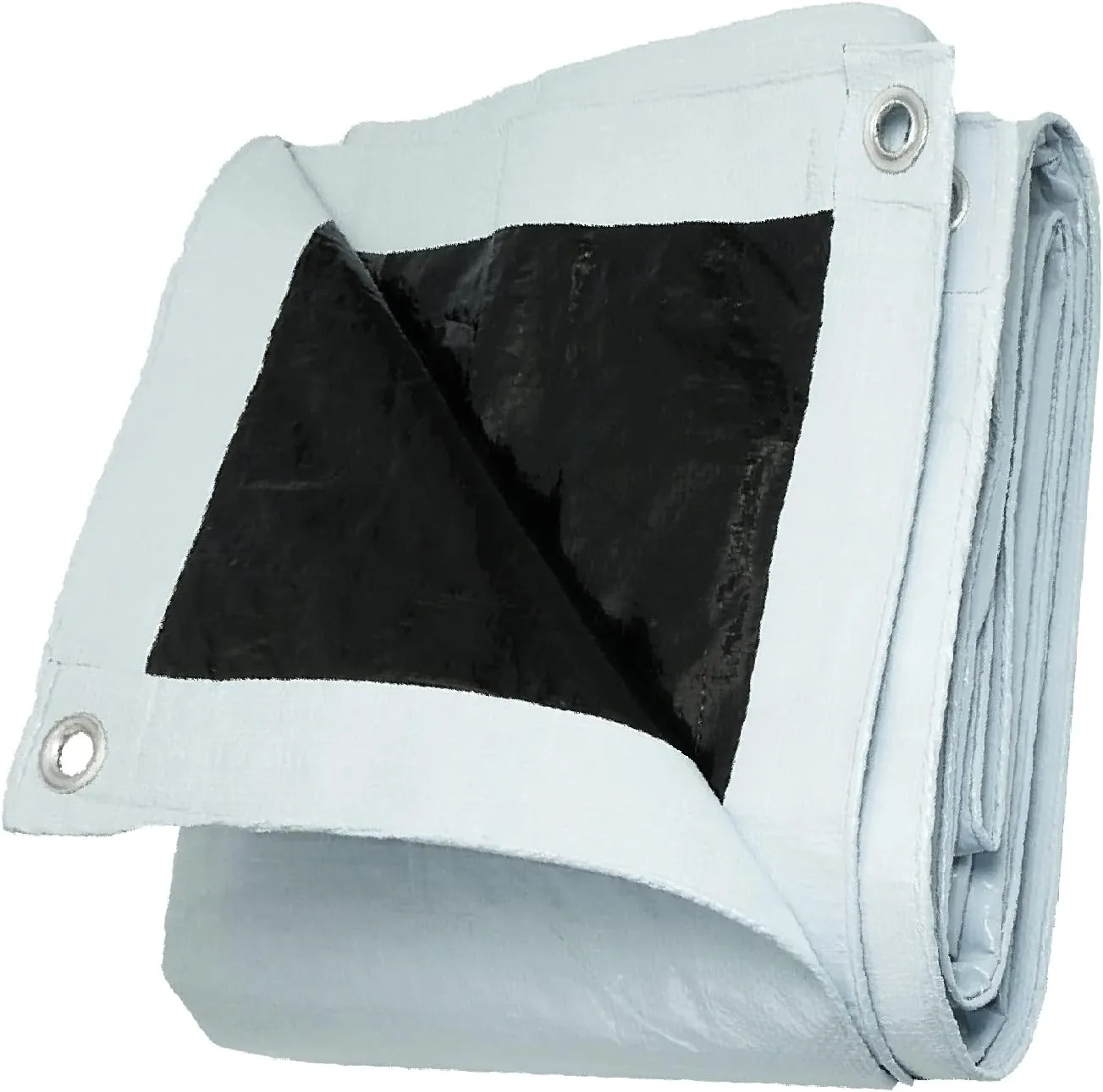 UCINNOVATE 12x13 Ft White/Black Tarp Heavy Duty Waterproof, 10 Mil Durable UV Resistnat Windproof Protective Tarp Cover for Shed Canopy Frame Shelter