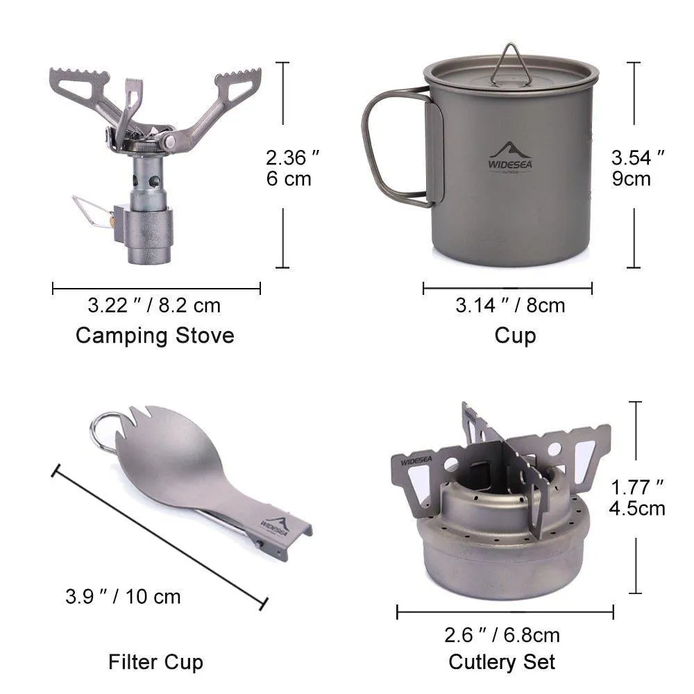 Ultra-light Titanium Outdoor Kitchen Cooking Pot