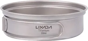 Ultralight Titanium Frypan Outdoor Camping Hiking Backpacking Cooking Frying Pan with Foldable Handles,Titanium pan