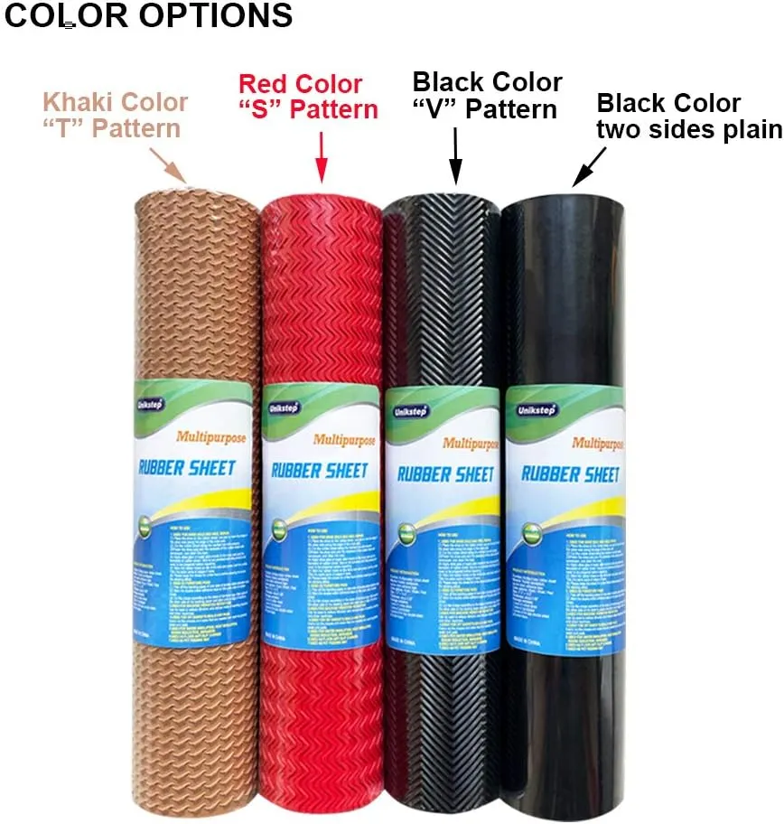 Unikstep, Rubber Sheet, 21.5"x14.5", Thick 0.08", for Shoe Sole Heel Repair, Furniture Pad, Vibration Reduce, DIY Gasket Seal Pad, Floor Anti Slip Cushion (Red Color S Pattern)