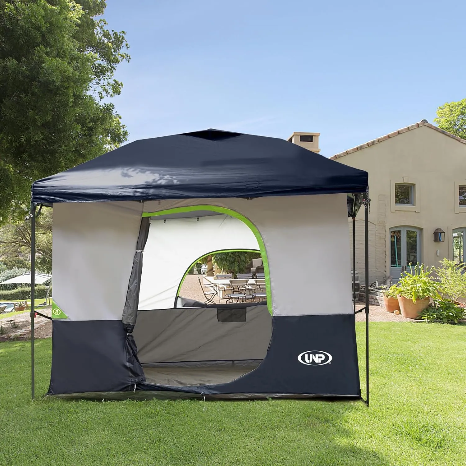 UNP Camping Canopy Tent - Inner Tent for 10' x 10' Pop Up Canopy, Simple Installation, Fully Vented Roof, Enclosed Canopy Space, Dark Blue (Frame NOT Included)