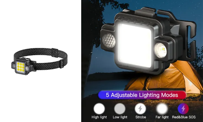 USB Rechargeable Headlamp Outdoor Flashlight