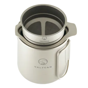 Valtcan 600ml Titanium Coffee Cup Mug Pot with Drip Pour Over Mesh Brewing System Makes Tea 20 oz 138g