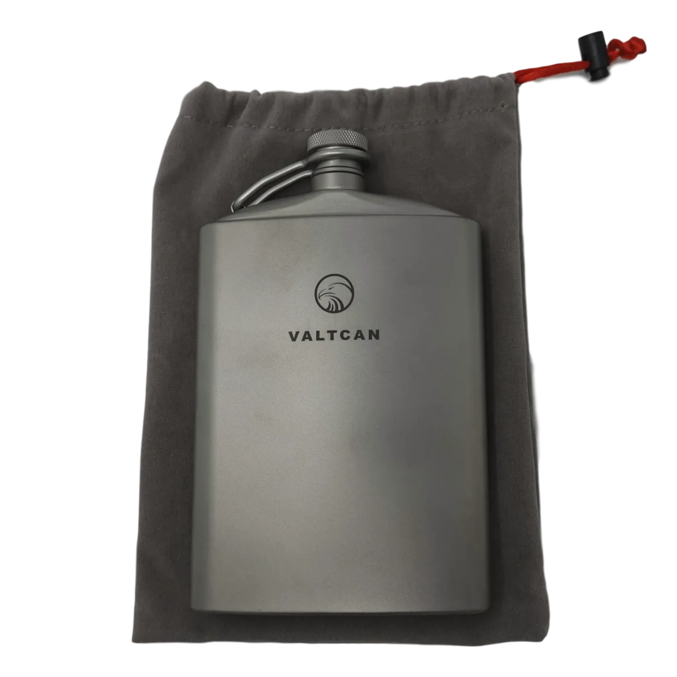 Valtcan Titanium Hip Flask Canteen 260ml 8.8 oz Capacity Ultralight 144g