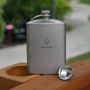 Valtcan Titanium Hip Flask Canteen 260ml 8.8 oz Capacity Ultralight 144g