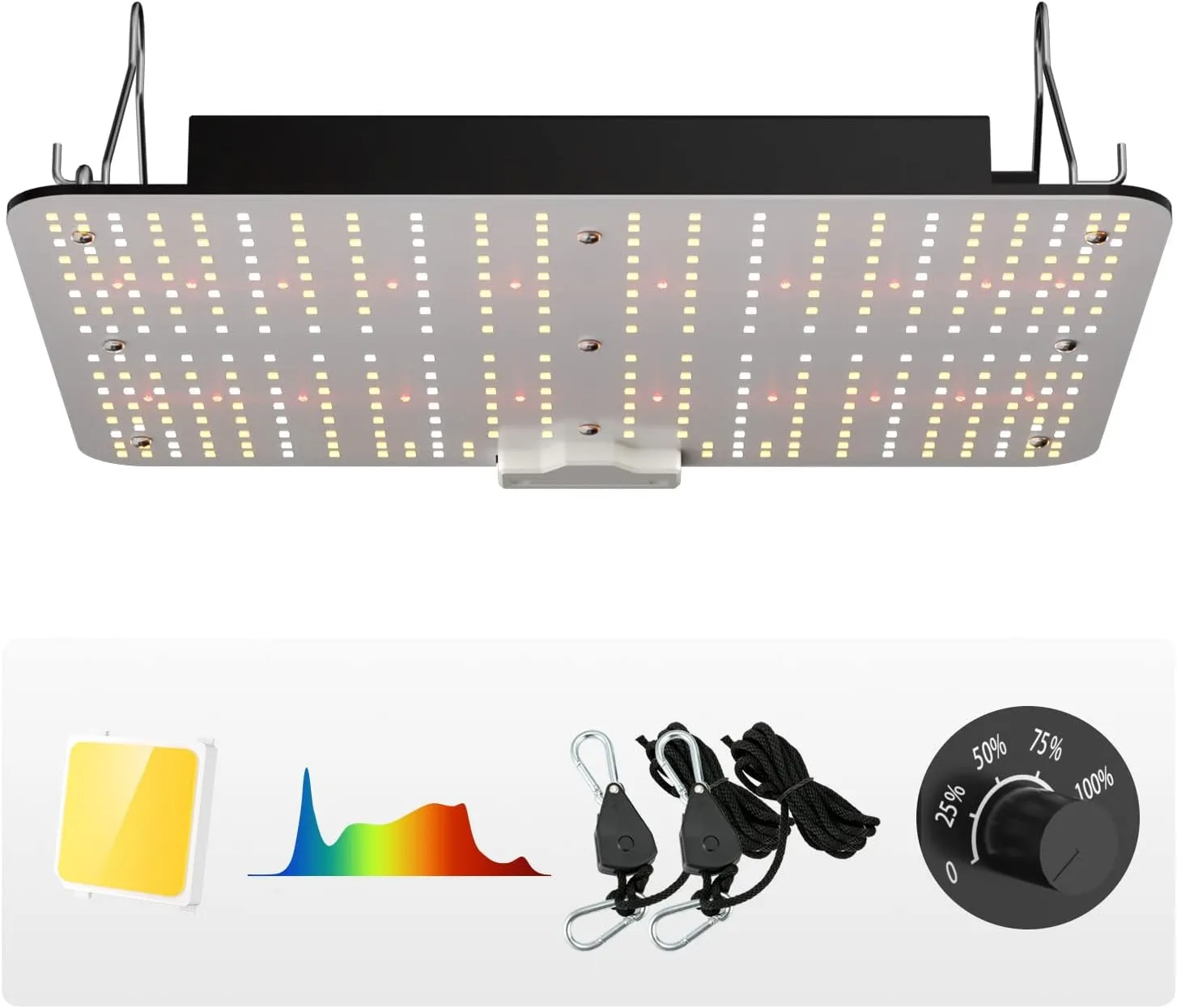 VEVOR LED Grow Light, 150W Full Spectrum Dimmable, High Yield Growing Lamp, Samsung 281B PRO Chips for Indoor Plants Growing, Daisy Chain Driver, 3x3 ft Grow Tent, Black