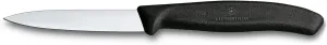 Victorinox 6.7603 3.25 Inch Swiss Classic Paring Knife with Straight Edge, Spear Point, Black, 3.25", 3.25" Paring