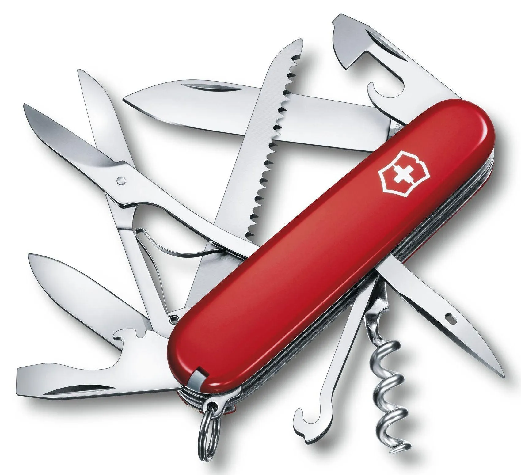 Victorinox Swiss Army Huntsman Red Medium Pocket Knife with 15 Functions 1.3713
