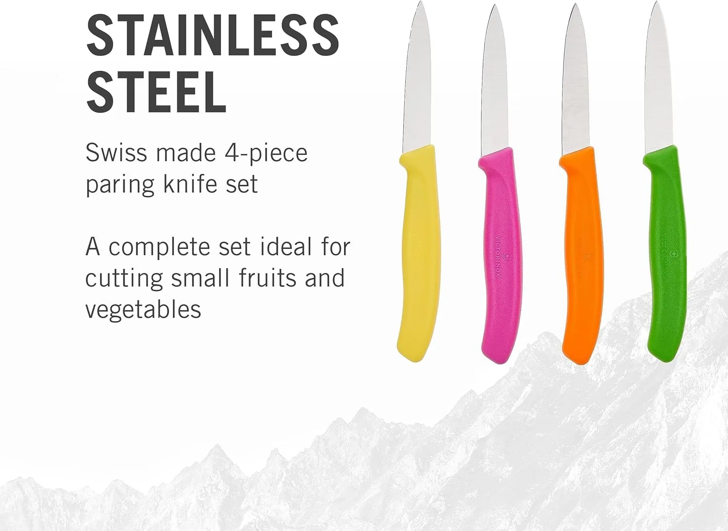 Victorinox Swiss Classic 4 Piece blade 3.2 Inch Paring Knife Set - Pointed Straight Edge