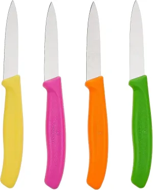 Victorinox Swiss Classic 4 Piece blade 3.2 Inch Paring Knife Set - Pointed Straight Edge