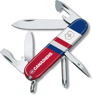 Victorinox Tinker Swiss Army Knife – Compact 12 Function Swiss Made Pocket Knife with Large Blade, Small Blade and Bottle Opener – Montreal Canadiens