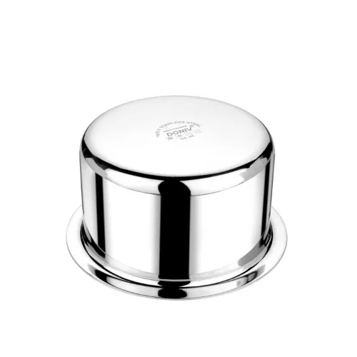 VINOD Doniv Titanium Triply Stainless Steel Tope with Cover 18 cms, 3000 ml Capacity, Induction Friendly