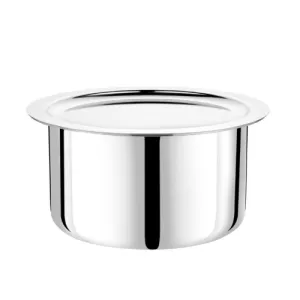 VINOD Doniv Titanium Triply Stainless Steel Tope with Cover 18 cms, 3000 ml Capacity, Induction Friendly