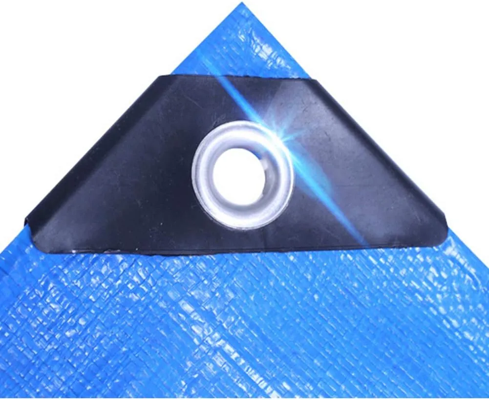 Waterproof Lightweight Tarpaulin Cover Ground Sheet Cover Heavy Duty Tarp Camping Sheet with Eyelets, for Canopy Tent Garden Pool Truck,Blue,2x3m (Blue 1x2m)